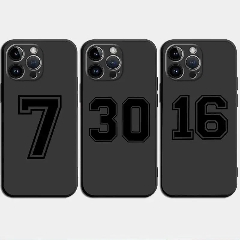 Basketball Numbers Anti-Scratch Phone Case for iPhone 7–16 Plus Series