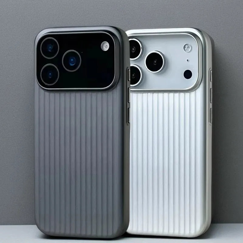 Luxury Wave Suitcase PC Phone Case for iPhone 11–17 Pro Max Series
