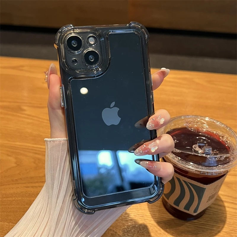 Luxury Clear Shockproof Bumper Case for iPhone 7–17 Series
