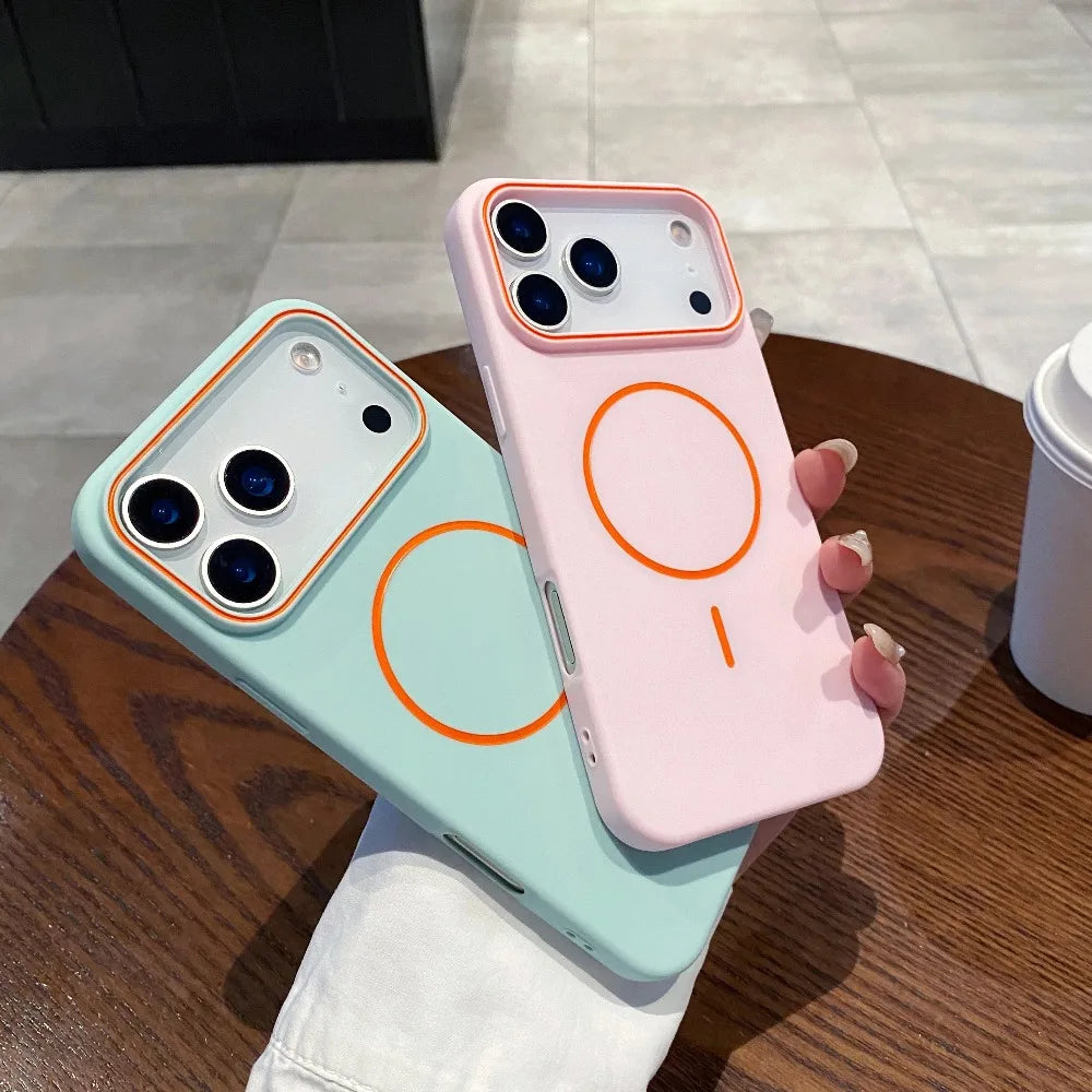 Luxury Matte Magnetic MagSafe Shockproof Case for iPhone 11–17 Pro Max Series