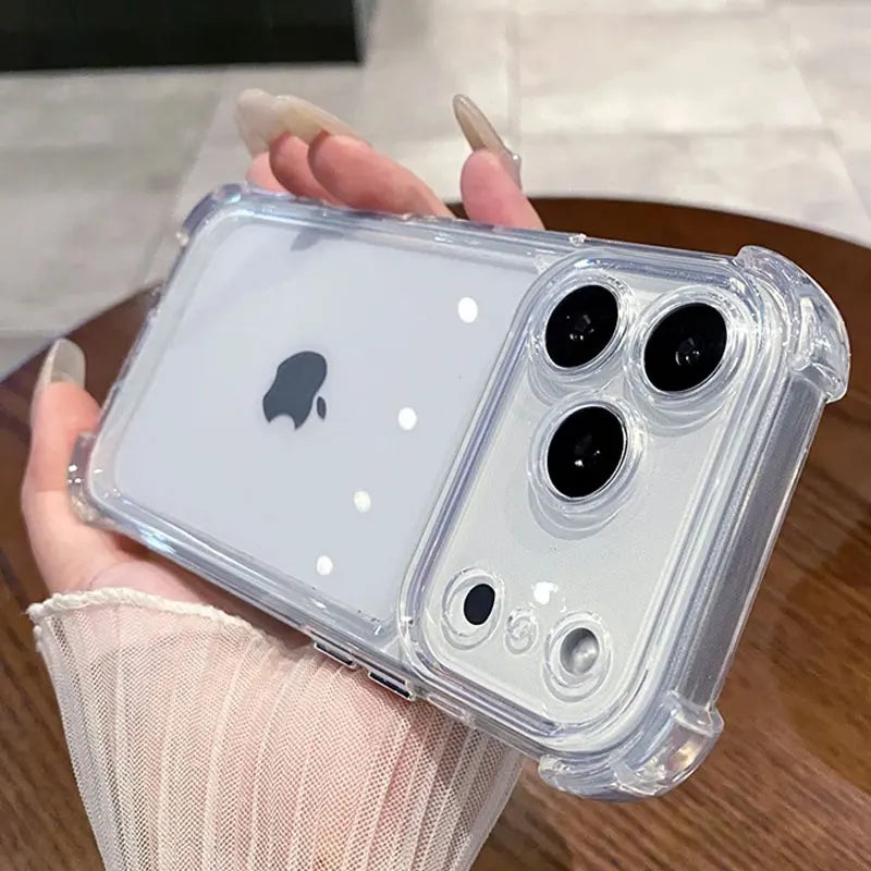 Luxury Clear Shockproof Bumper Case for iPhone 11–17 Pro Max Series