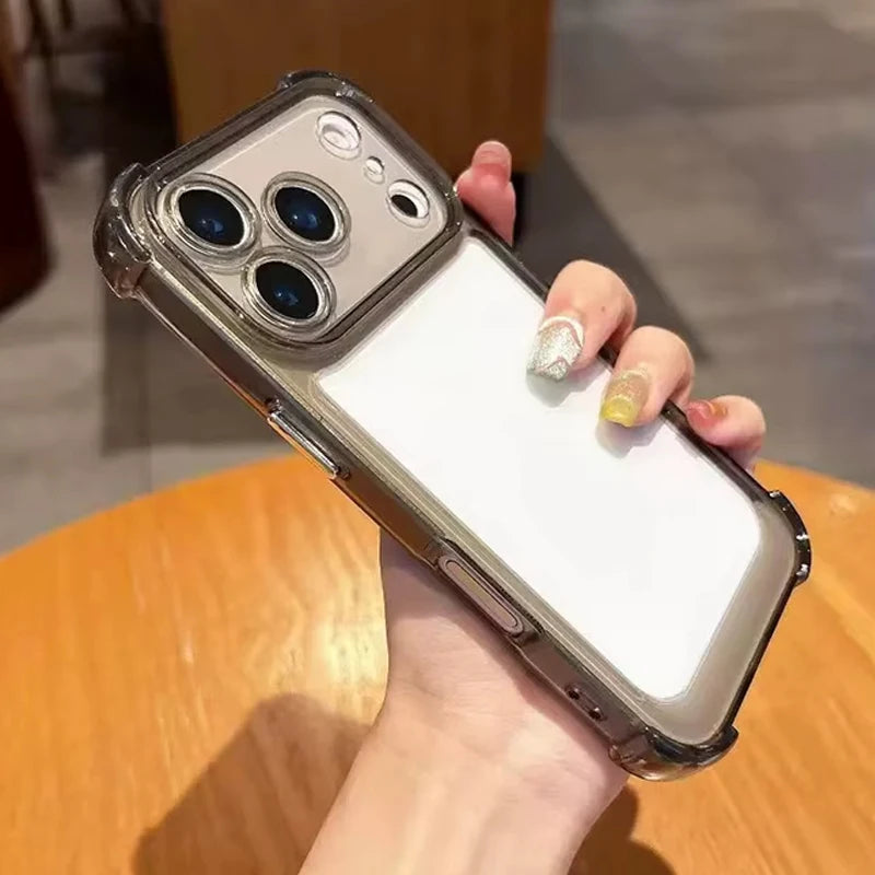 Luxury Clear Shockproof Bumper Case for iPhone 11–17 Pro Max Series