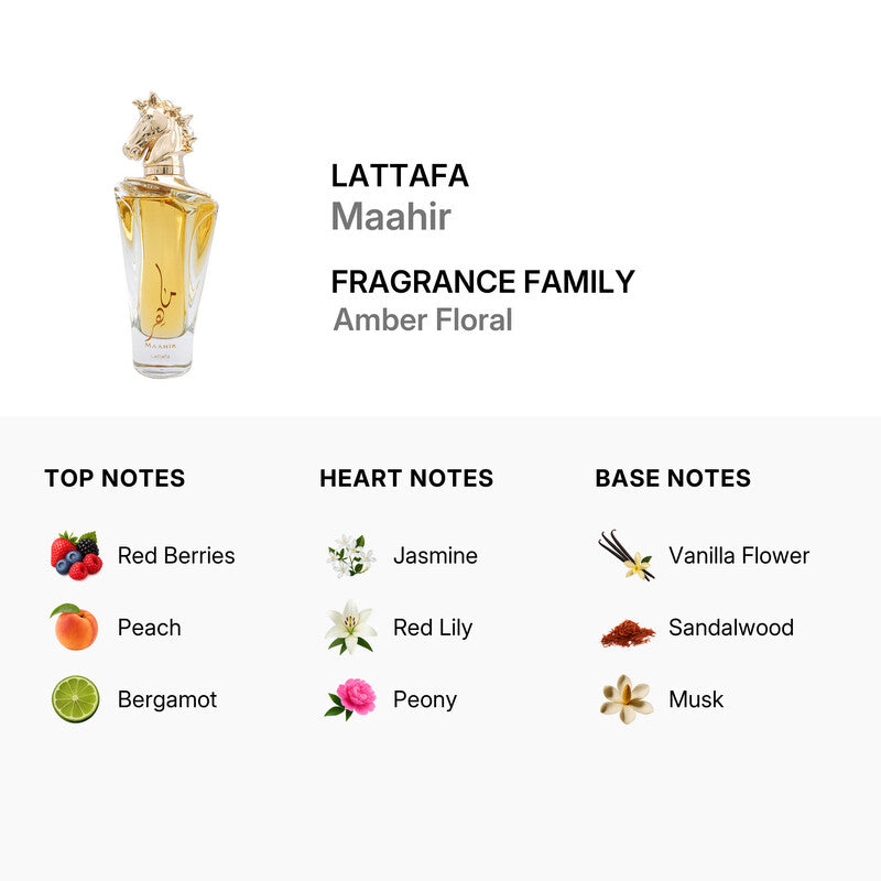 Lattafa Maahir for unisex Eau De Parfum Spray 100ml